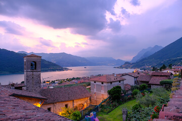 Picturesque landscape around the Iseo Lake, Lombardia, Italy, Europe