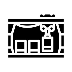 nuclear waste storage energy glyph icon vector. nuclear waste storage energy sign. isolated symbol illustration