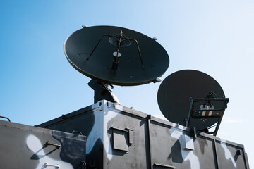 Radar system on military equipment. Modern military equipment