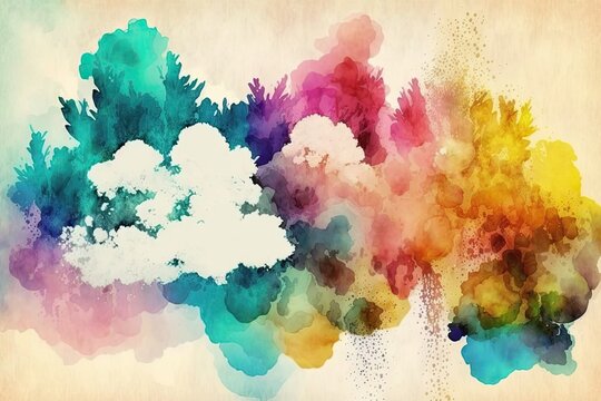 Colorful abstract backdrop. Painting using digital art. Generative AI © 2rogan