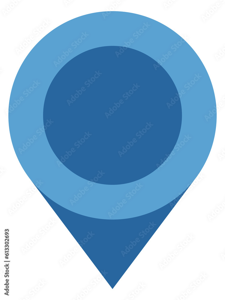 Poster blue geo pin icon. map pointer symbol