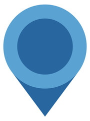Blue geo pin icon. Map pointer symbol