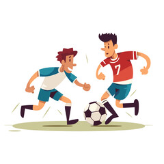 Soccer. Player kicking ball