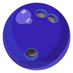 Bowling ball cartoon icon. Strike score symbol