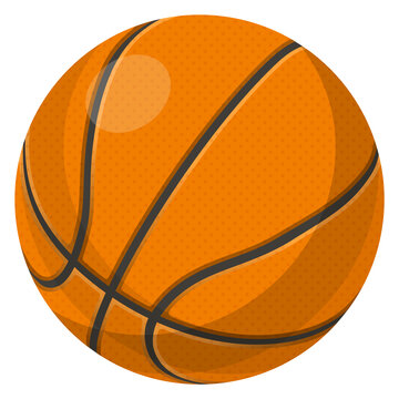 Basketball ball cartoon icon. Team sport symbol