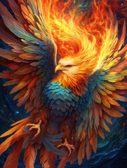 Obraz premium Mesmerizing Space Firebird