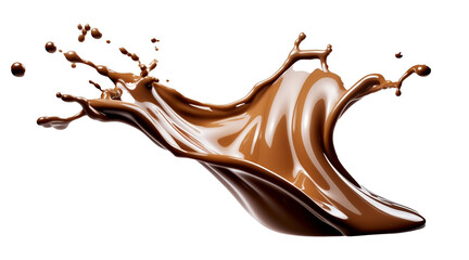 chocolate splash isolated on white background