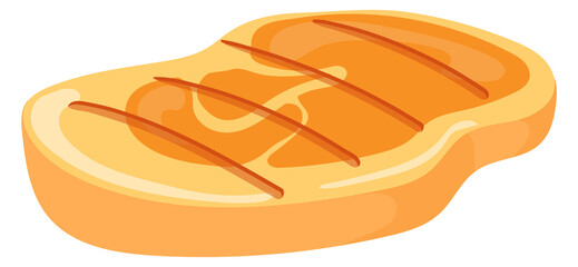 Roasted sirloin steak cartoon icon Bbq meat