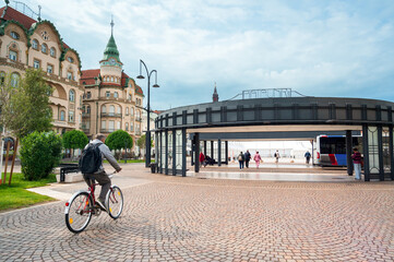 Unirii Square in Oradea, Romania