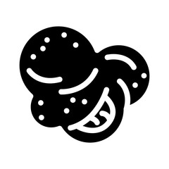 popcorn white tasty glyph icon vector. popcorn white tasty sign. isolated symbol illustration