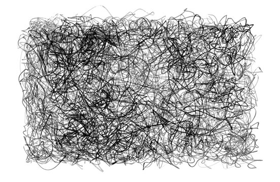Hand drawn scrawl sketch line chaos doodle pattern. Pen pencil crayon texture marker texture art abstract background..