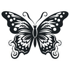 Butterfly icon isolated on white background. EPS 10