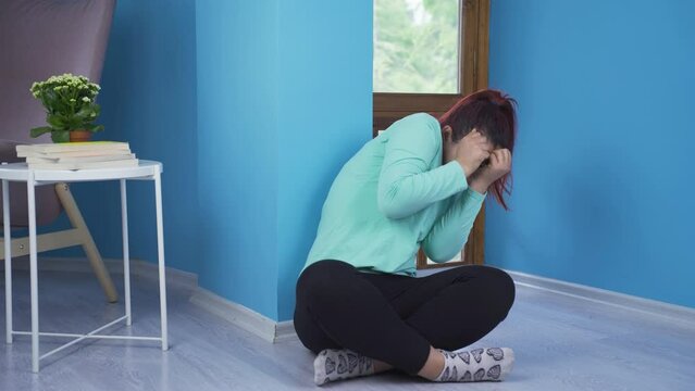 Paranoid guy pretending someone's coming.