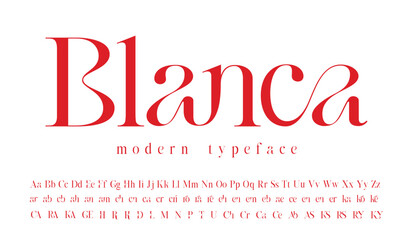 Obraz na płótnie Canvas A Modern Serif Font with a big set of ligatures and alternates, this typeface can be used for logos as well as for many other purposes.