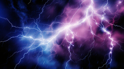 lightning in the night sky. Generative Ai. 