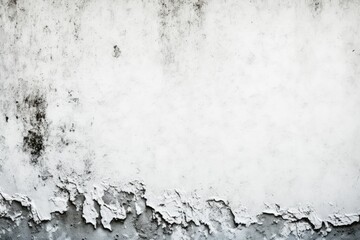 deteriorating white wall with peeling paint. Generative AI