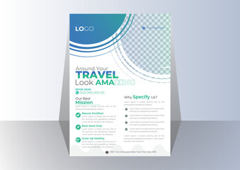 Travel Flyer Design Template in A4 size