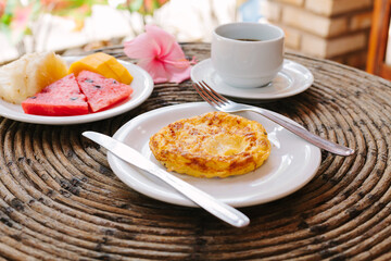 breakfast with coffee