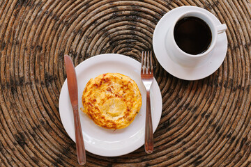 cup of coffee and croissant