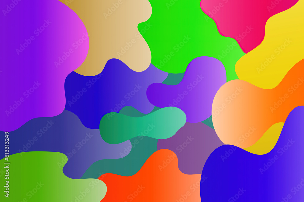 Wall mural Abstract background of colorful shapes	