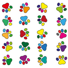 Fototapeta premium Premium pattern and design of colored legs on a white background