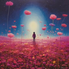 fleurs, espace et cosmos ia générative