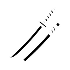 katana weapon military glyph icon vector. katana weapon military sign. isolated symbol illustration