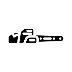 chainsaw weapon military glyph icon vector. chainsaw weapon military sign. isolated symbol illustration