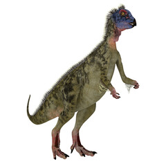 Fototapeta premium Hypsilophodon Feathered Dinosaur - Hypsilophodon was a omnivorous ornithopod dinosaur that lived in England during the Cretaceous Period.