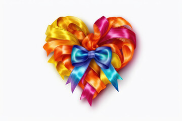 LGBT hearts, rainbow heart, intertwined hearts, love. generative ai