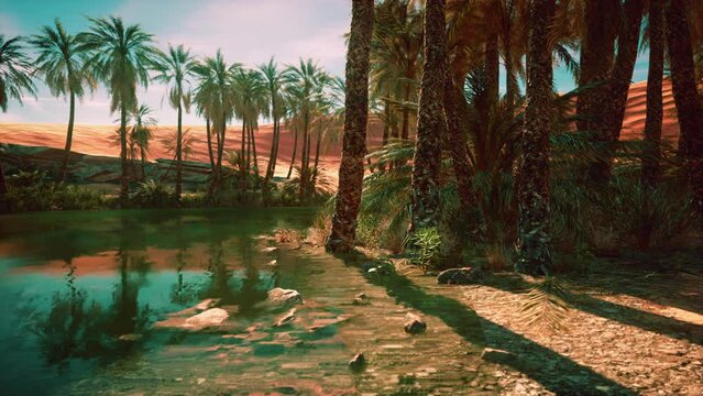desert oasis among the dunes