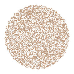 A Brown Circle Made Up of Many Small Dots