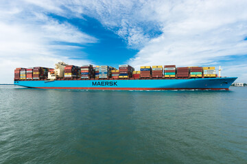 container cargo freight ship with cargo containers