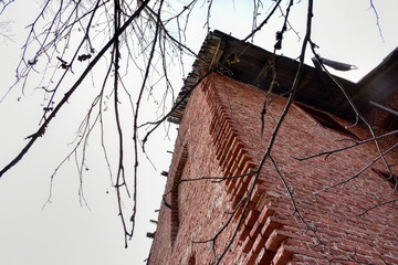 Haus, Mauer, Ziegelstein, Ziegelmauer, historisch, Jahrhundertwende, Nutzbau, Zweckbau,...