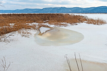 Thawing Ice on the Frozen Shore