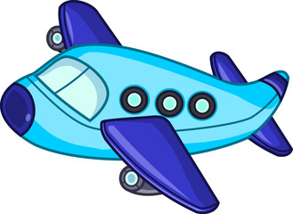 Airplane vector illustration for kids.