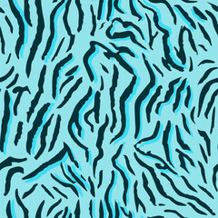 Abstract Hand Drawn Zebra skin. Seamless pattern
