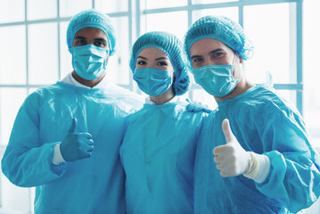Group of surgeons