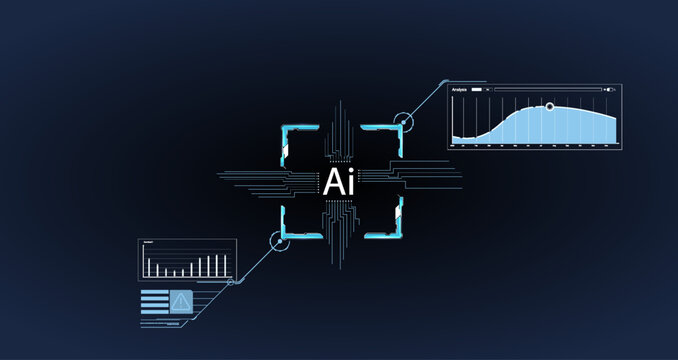 Chat with AI, Artificial Intelligence. using command prompt for generates something, Futuristic technology transformation.