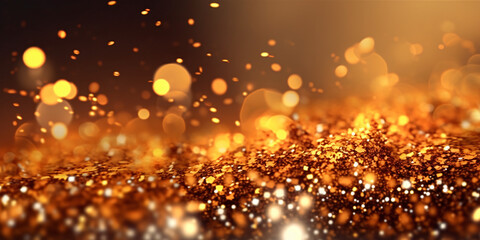 Obraz premium background made of golden glitter in saturated color