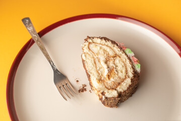 piece of cake on plate