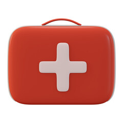 First aid kit icon 3D rendering