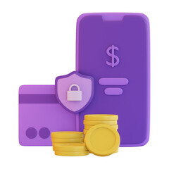 Secure Payment 3D rendering