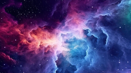 Fototapeta na wymiar Colorful space galaxy cloud nebula. Starry night cosmos. Universe science astronomy. Supernova background wallpaper