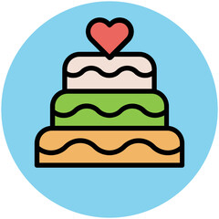 Wedding Colored Vector Icons