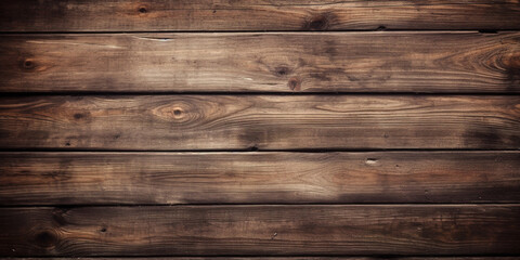 Obraz na płótnie Canvas Dark wood planks texture background, old brown wooden wall of barn, generative AIv
