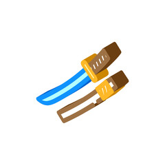 katana weapon military isometric icon vector. katana weapon military sign. isolated symbol illustration