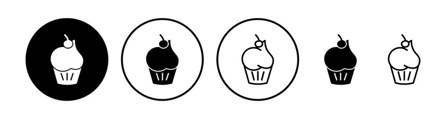 Cup cake icon vector. cake icon. bakery. muffin