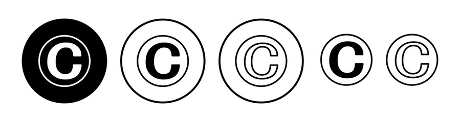 Fototapeta premium Copyright icon vector. copyright symbol
