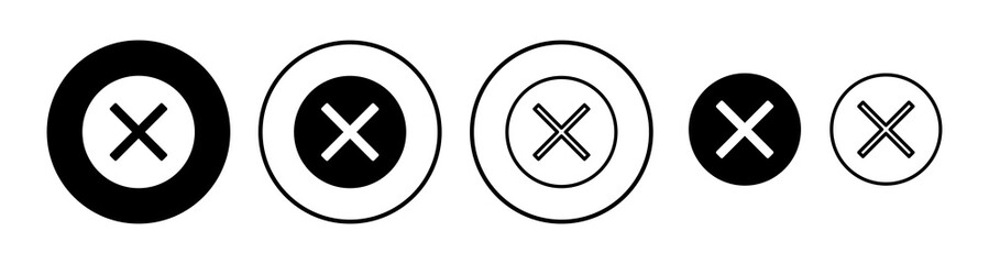 Close vector icon. Delete icon. remove, cancel, exit symbol.